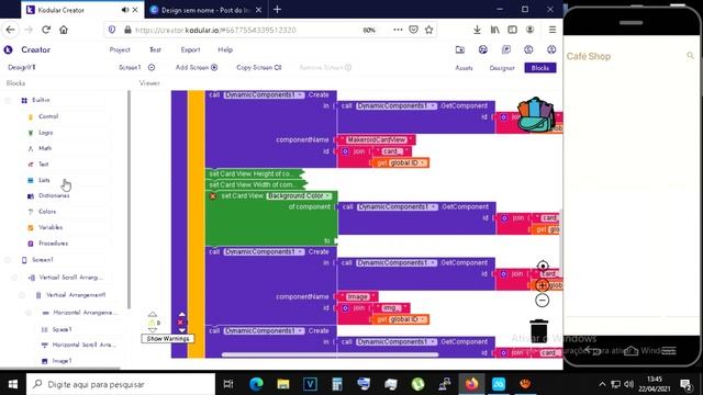 UI Design Kodular - Listview Dinâmico com componente flutuante(sobreposto) смотреть онлайн