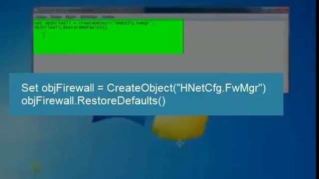 Windows güvenlik duvarı restore defaults wscript смотреть онлайн