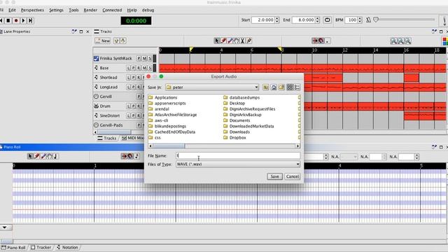 Export to WAV in Frinika смотреть онлайн