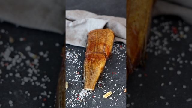 thumb-Треска горячего копчения потрошеная без головы ~400г-3}