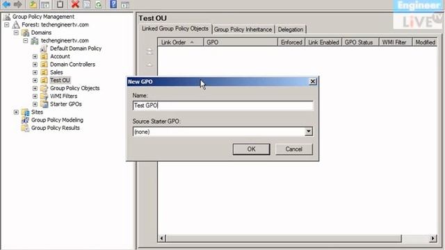 Create and Link GPO at one step in ADDS - Windows Server 2008 смотреть онлайн
