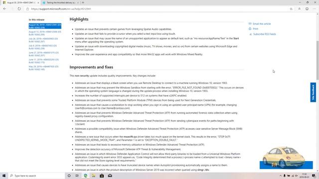 New cumulative update for Windows 10 version 1903 - August 2019! смотреть онлайн