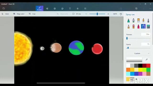 First Four Planets of Solar System By Paint 3d смотреть онлайн