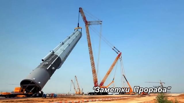 Самый большой в мире гусеничный кран.Способный поднять 3600 тонн. смотреть онлайн