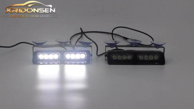 White 2 in 1 Dash Emergency Strobe Lights Front/Rear Windshield Lights Warning Safety Flashing Ligh смотреть онлайн