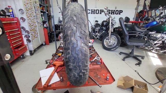 Moto Iron springer (TC Bro's) wheel install and alignment - PART 4. смотреть онлайн