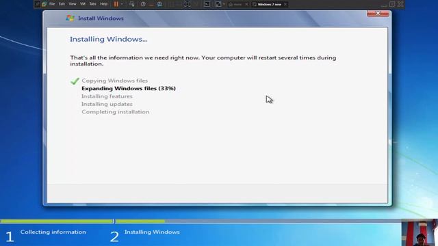 INSTALL windows7 menggunakan VMware workstation singkat смотреть онлайн