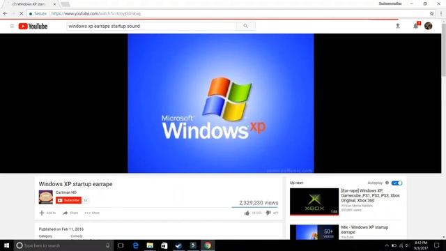 How it Feels to Chew Windows XP Earrape смотреть онлайн
