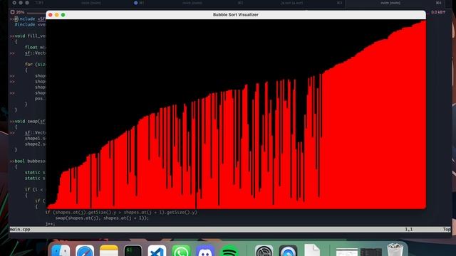 SFML Bubble Sort Visualizer смотреть онлайн