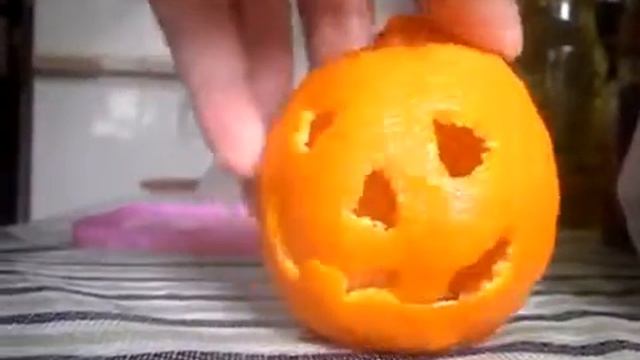 Jack O Lantern Mandarin Orange(how to make) смотреть онлайн