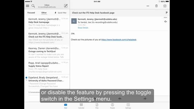 Outlook - Setup For IOS