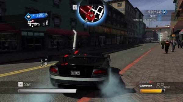 Dodge Viper SRT10 ACR 2009г очень быстрый и не управляемый гипер кар в Driver: San Francisco,