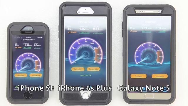 iPhone SE Vs iPhone 6s Plus Vs Galaxy Note 5 Speed & GeekBench Test! смотреть онлайн