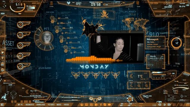 Desktop Rainmeter és Rainwallpaper használatával смотреть онлайн