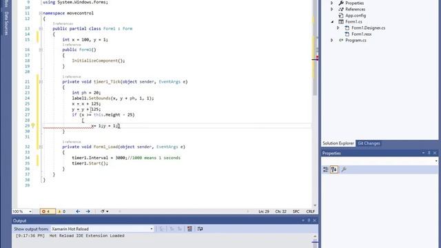 How to move the control programmatically using timer in C# смотреть онлайн