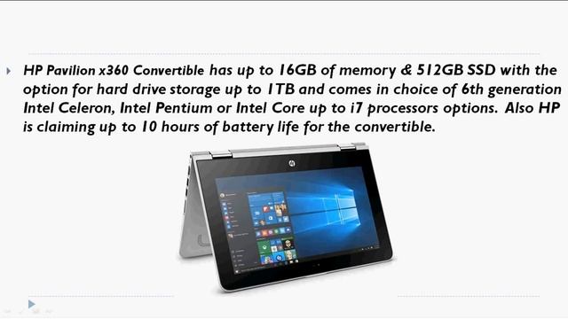 HP Pavilion x360 convertible with 15.6 inch display, Windows 10, 10 hours of battery life смотреть онлайн