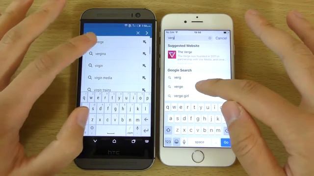 HTC One M8 Sense 7 Marshmallow VS iPhone 6s.Review смотреть онлайн