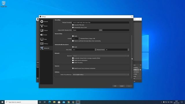 OBS Studio - Getting started, Windows 10, part 2, trying with recording settings смотреть онлайн