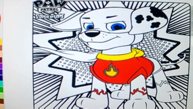 Раскраски Щенячий патруль Маршал| Colouring Easy,  Coloring Page Videos For Kids#pawpatrol#marshall