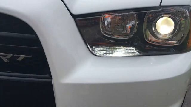 2012 Dodge Charger SRT8 with JDM Switchback LED turn signals and JDM LED fog lights. смотреть онлайн