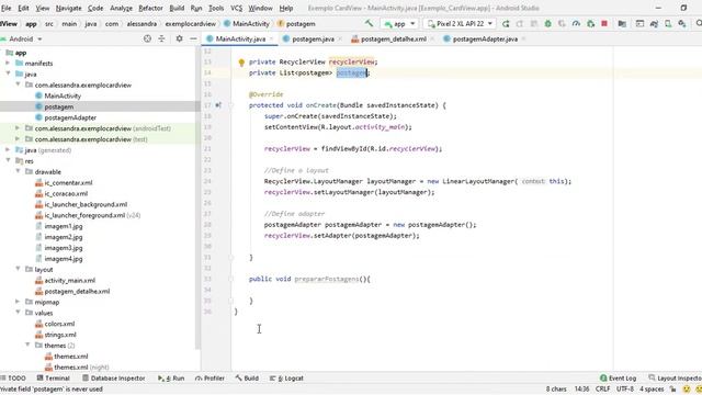 CardView no Android Studio Versão 4.1.2 | Imitando POST de Rede Social | PARTE 2 смотреть онлайн