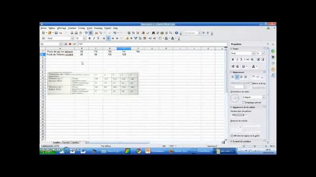 COMMENT TRACER UN GRAPHE GRACE A OPENOFFICE