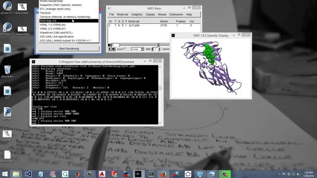 Rendering Images in VMD Using Tachyon, POV-Ray, Snapshot in Windows смотреть онлайн