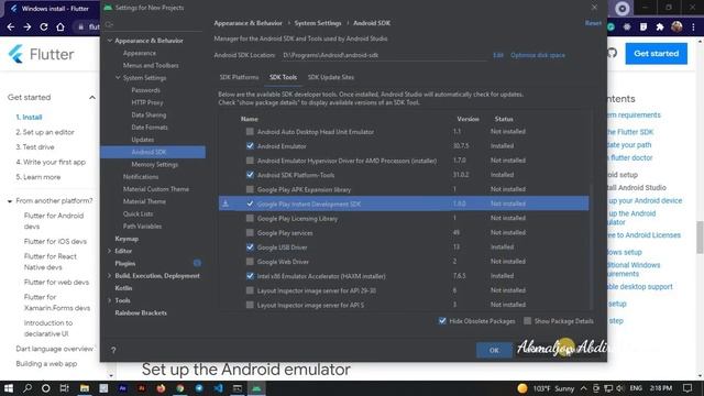 20-Dars: Android Studio dasturini o'rnatish (Flutter'ni WINDOWS tizimiga o'rtanish) смотреть онлайн