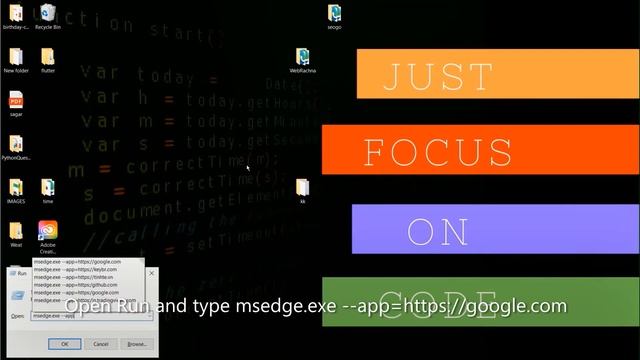 How to open a website without address bar | Chrome | Edge смотреть онлайн