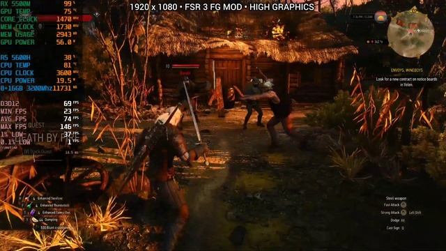 RX 5500M | Witcher 3: Next-Gen | FSR 3 FG MOD By LukeFz | 1080P Ultra 60FPS смотреть онлайн