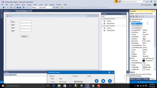 how to create desktop application in visual studio(windows from app) part 1 смотреть онлайн