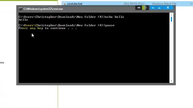 CMD tutorial 6: introduction to .bat files, make a matrix CMD смотреть онлайн