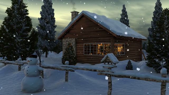 HD Christmas Screensaver Snow falling, Cosy, Let it snow. Relaxing смотреть онлайн