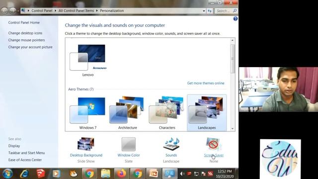 Class-4th/computer subject/How to set screen saver on a desktop/Desktop management/Easy way to set. смотреть онлайн
