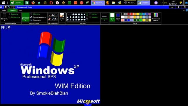 Windows XP WIM Edition By SmokieBlahBlah logo MS Paint смотреть онлайн