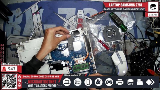TUTORIAL CARA GANTI KEYBOARD LAPTOP SAMSUNG 275E смотреть онлайн