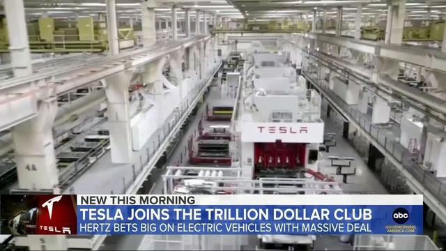 Tesla surpasses $1 trillion valuation l GMA смотреть онлайн