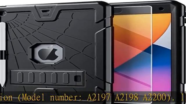 TSQQST iPad 9th Generation Case for Kids with Glass Screen Protector 2021 | iPad 10.2 Case 8th 7th смотреть онлайн