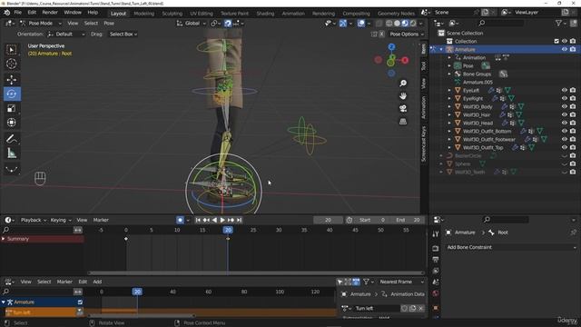 72. Creating the stand turn left 90 animation смотреть онлайн