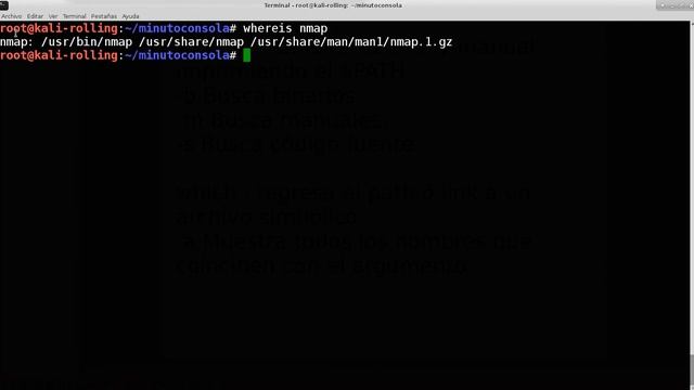 OMHE #minutoconsola Buscar un binario y un source con whereis y which. смотреть онлайн