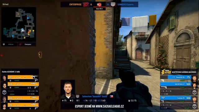 CS:GO - SINNERS VS ENTERPRISE | 3. Kolo Sazka Eleague смотреть онлайн