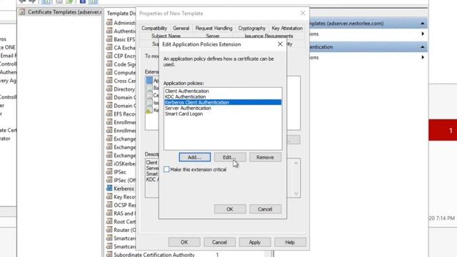 Kerberos Certificate Template смотреть онлайн