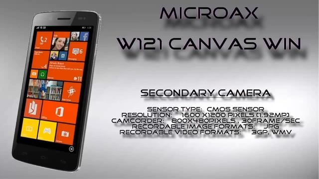 Micromax W121 Canvas Win- Microsoft Windows Phone 8.1 смотреть онлайн