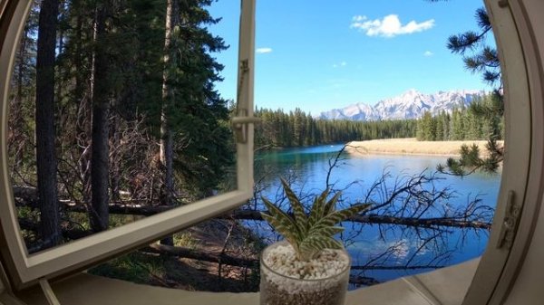 Window Open To Mountains View - Calming Nature - 4K Video