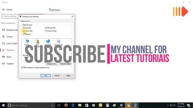 Windows 10 Desktop Icons,Themes & Mouse Settings смотреть онлайн