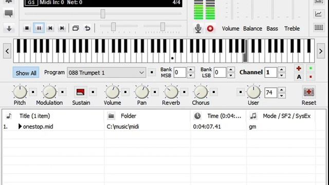 onestop.mid — Midi Player, MT32 soundfont смотреть онлайн