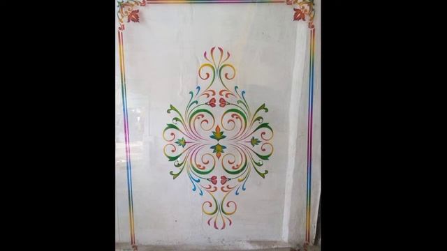 scenery design painting || glass etching designs colouring || window glass colour design смотреть онлайн