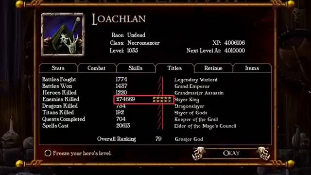 Warlords Battlecry III LvL 1035 Undead Necromancer titles смотреть онлайн