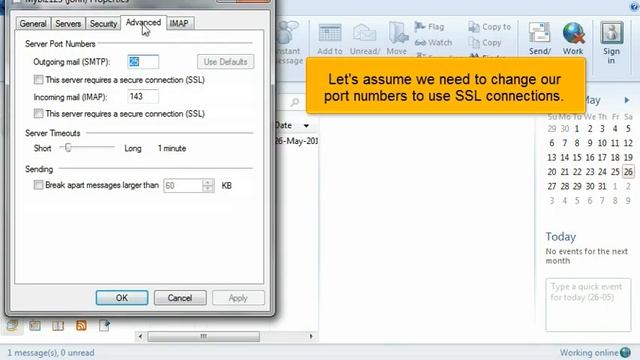 Specifying custom ports in Windows Live Mail смотреть онлайн