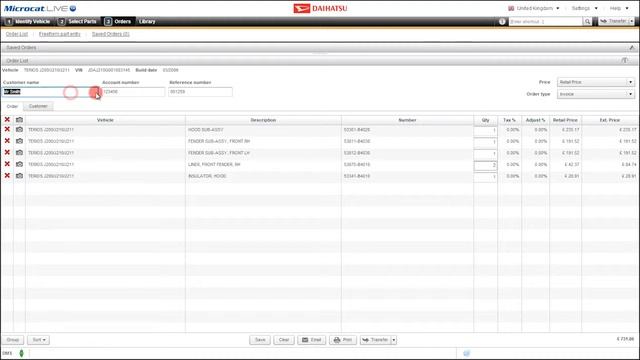 Microcat LIVE - Daihatsu - Managing orders смотреть онлайн